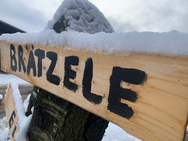 Schild Brätzele